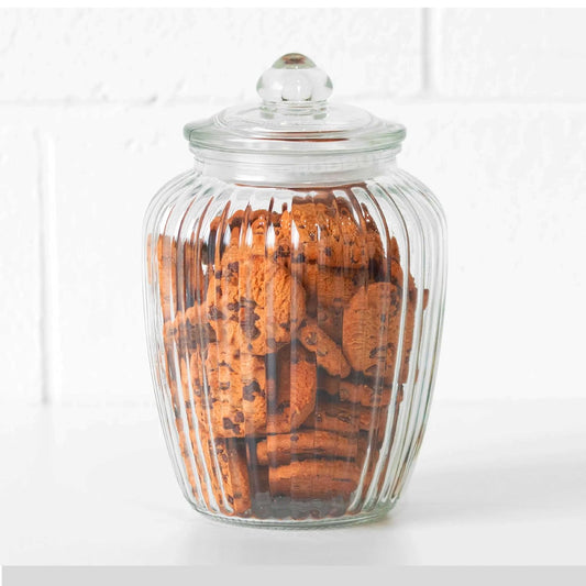 Pure Source India 2kg Glass Jar Food Safe Storage Container for Kitchen With Airtight Lid