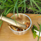 Pure Source India Kitchen Khalbatta Okhli Masher, Mortar And Pestle Set, (Extra Deep Bowl)