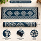 Pure Source India Blue Cotton Yoga Mat for Women and Men, 2X6 feet, 3mm thick, Light Weight, Machine Washable, Home Exercise