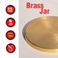 Brass Masala Storage Container for Dry Fruits, Candy, or as a Serving Bowl Decorative, Rustproof & Durable Container (GOLD 1100ML)