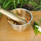 Pure Source India Pure Brass Imam Dasta/Mortar and Pestle Set/Ohkli Musal/Kharal- 4 Inches