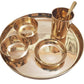 Pure Source India Kansa Solid Thali Set for Home, Kitchen, Dinning Table, Hotel & Gifting Purpose Set of 6 (Gold)