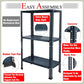 Iron Matte Finish (2 X 1 X 4 FT) (4 Shelf) Adjustable Display Rack for Home Office & Gym Use