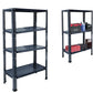 Iron Matte Finish (2 X 1 X 4 FT) (4 Shelf) Adjustable Display Rack for Home Office & Gym Use