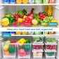 Pure Source India Fridge Storage Containers With Removable Drain Plate Rectangle (1000ml) (28cm) (2 pcs)