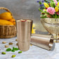 Pure Source India Bronze/Kansa Glass Drinkware, Serveware for Lassi, Milk, and Water with Heavy Duty (3.5 X 6.65 INCH- 650 Gm) 700ML