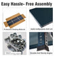 Iron Matte Finish (2 X 1 X 5 FT) (6 Shelf) Adjustable Display Rack for Home Office & Gym Use