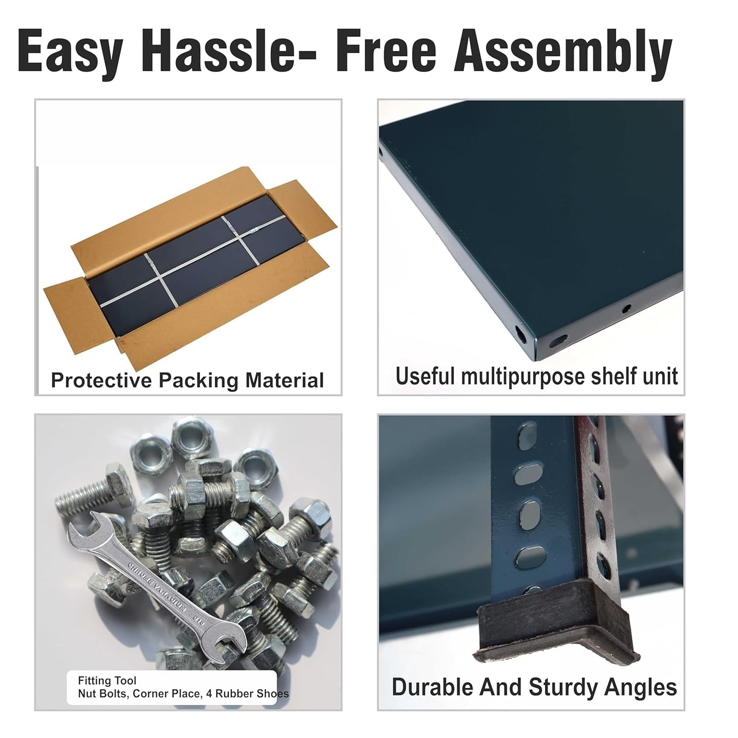 Iron Matte Finish (2 X 1 X 5 FT) (5 Shelf) Adjustable Display Rack for Home Office & Gym Use