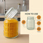 Pure Source India 500ml Glass Jar With Air Tight Glass Lid for Kitchen Storage Pickle Jar Round Glass Jar Sauce Jar Jam Jar