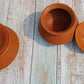 Pure Source India Round With Lid Clay Dahi Handi, 1 Ltr, 1 Piece, Brown, Unglazed Terracotta, 1 Liter