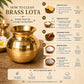 Pure Source India Diamond Cut Brass Lota for Puja | Brass Kalash 500 ML | 4 Inch Gold Finish Traditional Pooja Lota | Hindu Religious Pooja Item & Home Temple Decoration