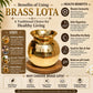 Pure Source India Diamond Cut Brass Lota for Puja | Brass Kalash 500 ML | 4 Inch Gold Finish Traditional Pooja Lota | Hindu Religious Pooja Item & Home Temple Decoration