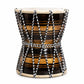 Pure Source India Wooden Damru Drum | Handmade Traditional Indian Musical Instrument | Double-Sided Percussion Drum for Kids, Adults, Meditation, Bhajan, Festivals & Home Decor (Dark Maroon)