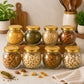 Pure Source India 250ml Glass Matka Shape Storage Jar with Lid | Multipurpose Airtight Container for Spices, Dry Fruits, Pickles, Tea & Kitchen Storage