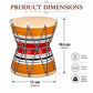 Pure Source India Wooden Damru Drum | Handmade Traditional Indian Musical Instrument | Double-Sided Percussion Drum for Kids, Adults, Meditation, Bhajan, Festivals & Home Decor
