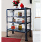 Iron Matte Finish (2 X 1 X 4 FT) (4 Shelf) Adjustable Display Rack for Home Office & Gym Use