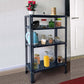 Iron Matte Finish (2 X 1 X 4 FT) (4 Shelf) Adjustable Display Rack for Home Office & Gym Use