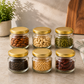 Pure Source India 150Gm Round Glass Container with Airtight and Rust-free Metal Lid - Led Free and Food Safe Jar