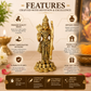 Pure Source India Pure Brass Lord Shree Ram Idol | Ayodhya Ram Murti for Home Decor & Mandir (5.5 Inch) (384 gm)