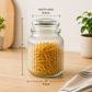 Pure Source India Glass Storage Jar - 1000 Ml, Transparent