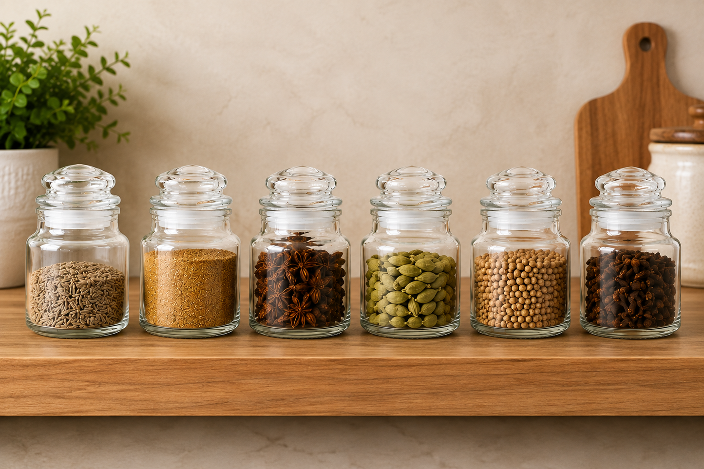 Pure Source India 60ML Spice Jar, Glass Container