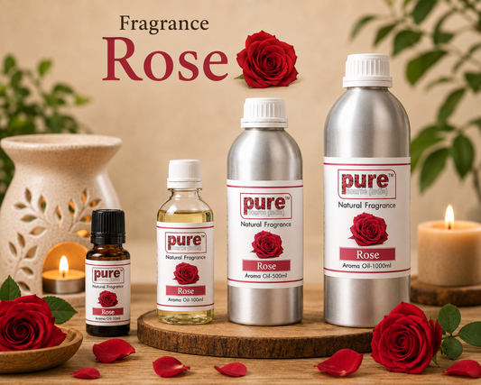 Pure Source India Rose Aroma Oil | Premium Fragrance Oil for Diffuser, Aromatherapy, Meditation, Candles, Soap Making, Humidifier & Home Air Freshener