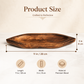 Wooden Incense Holder & Ash Catcher – Handmade Natural Wood Bote Shape Stick Burner with 2 Slots (11 x 3 Inch - 1 Piece) for Home Temple & Meditation