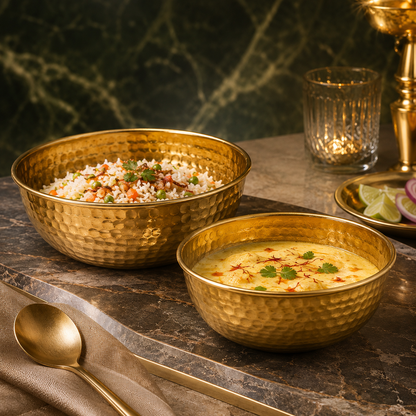 Pure Source India Hammered Brass Bowl, 100 ML