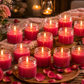Pure Source India Scented Mini Glass Jar Candle 30 Gram Each Set of 12 pcs with Rose Fragrance