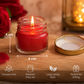 Pure Source India Scented Mini Glass Jar Candle 30 Gram Each Set of 12 pcs with Rose Fragrance
