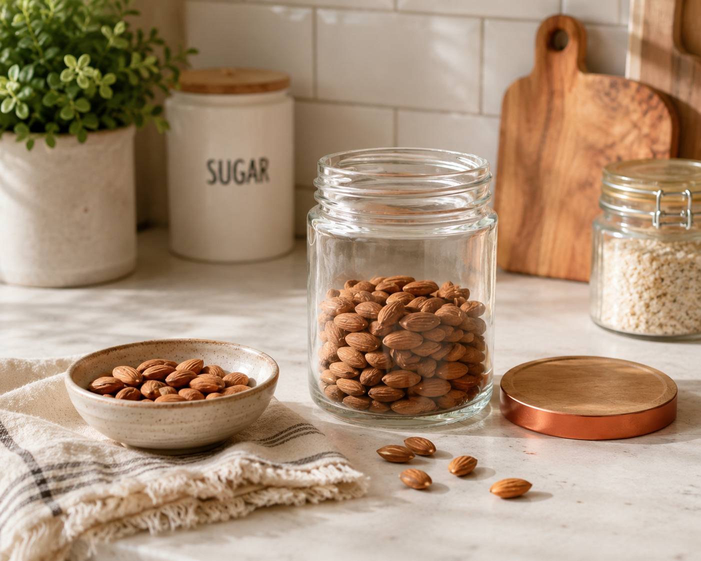 Pure Source India Crystal Clear Round Glass Jar Container Airtight Food Safe BPA Free, Multi-Purpose Jars – 100 Gm
