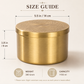 Brass Masala Storage Container for Dry Fruits, Candy, or as a Serving Bowl Decorative, Rustproof & Durable Container (GOLD 1100ML)