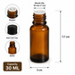 Empty 30 ML Amber Glass Bottle with Leak-Proof Euro Dropper and Cap with Seal