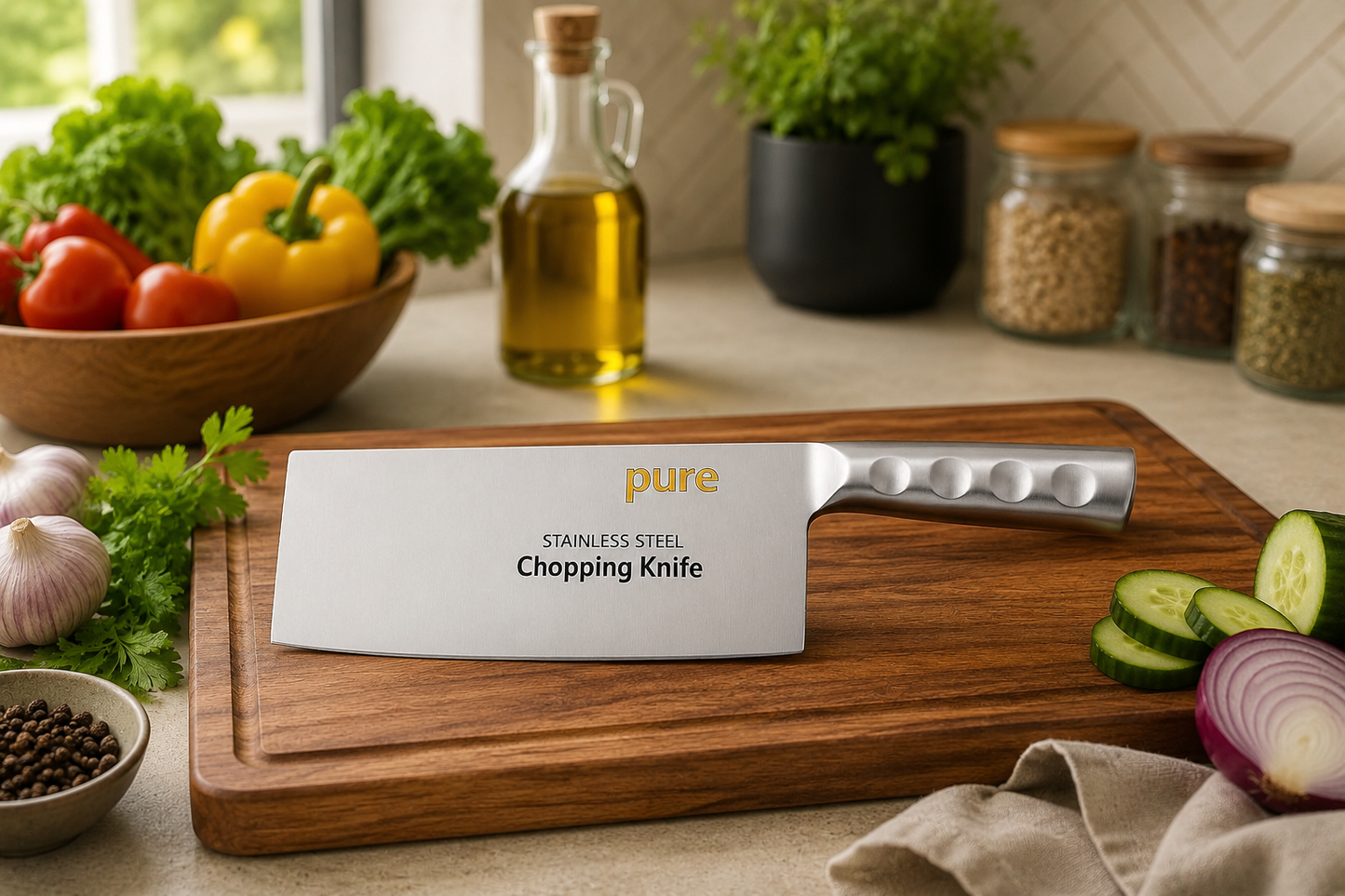 Stainless Steel Chef's Chopper/Knife/Meat Cleaver, Meat Cleaver/Knife, Heavy Duty