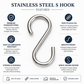 Stainless Steel S Hook, 2 Pieces, Silver