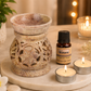 Pure Source India Soapstone Oil Burner Set, 4 Inch, Natural Brown