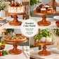 Pure Source India Natural Wooden Cake Stand & Serving Platter – 10 x 6 Inch