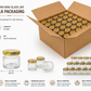 Pure Source India 20 Gram Mini Glass Jar with Gold Airtight Cap | Small Round Glass Jar for Candle, Balm, Scrub, Spices & Packaging | Bulk Order