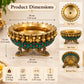 Pure Source India Premium Brass Urli Bowl for Home Décor, Indian Decorative Bowl with Embellished Design | Floating Flower & Candle Centerpiece for Diwali, Pooja, Weddings & Festive Décor