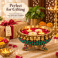 Pure Source India Premium Brass Urli Bowl for Home Décor, Indian Decorative Bowl with Embellished Design | Floating Flower & Candle Centerpiece for Diwali, Pooja, Weddings & Festive Décor