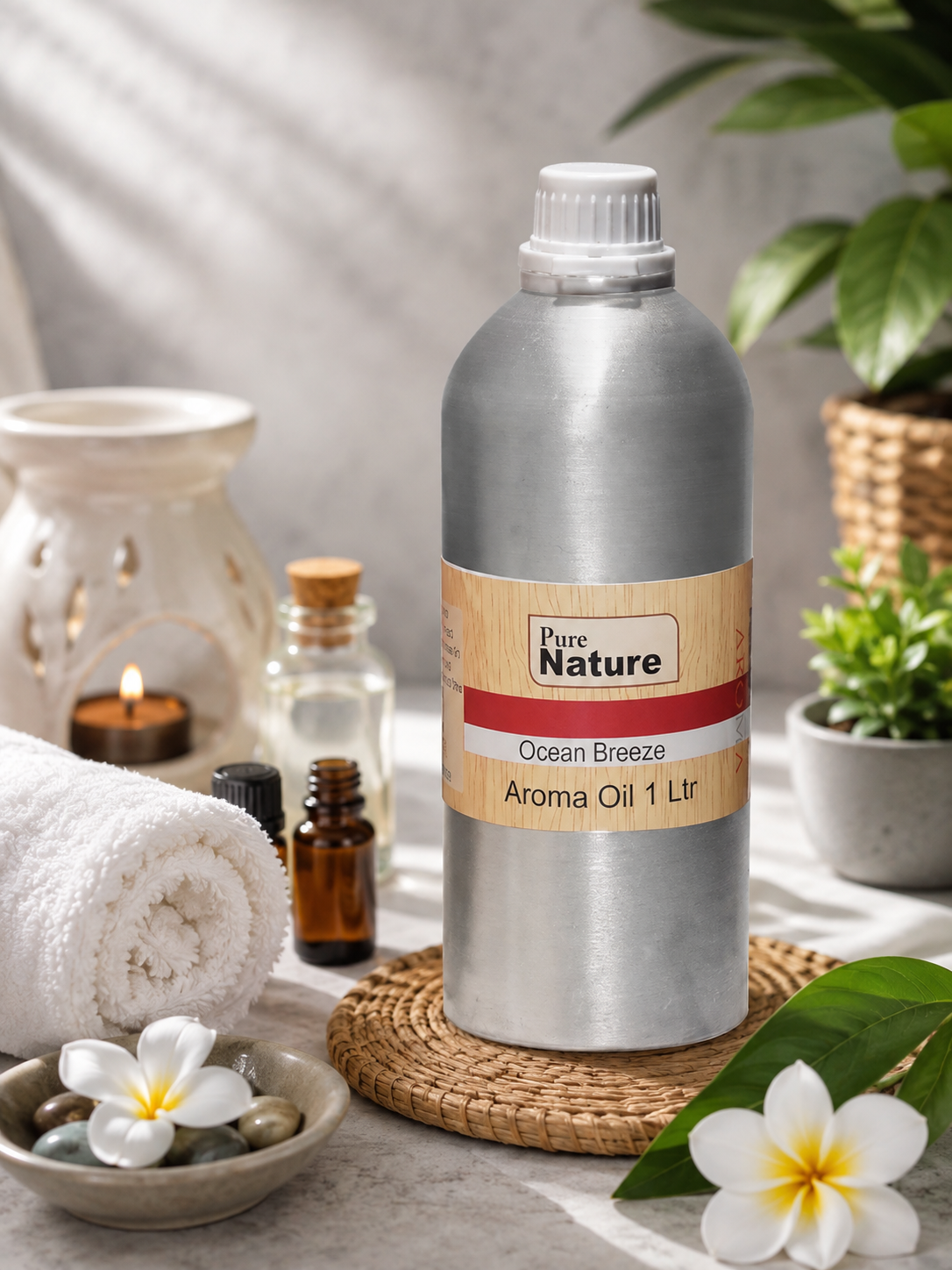 Pure Source India Ocean Breeze Aroma Oil | Premium Fragrance Oil for Diffuser, Aromatherapy, Meditation, Candles, Soap Making, Humidifier & Home Air Freshener