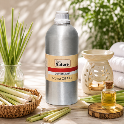 Pure Source India Lemongrass Aroma Oil | Premium Fragrance Oil for Diffuser, Aromatherapy, Meditation, Candles, Soap Making, Humidifier & Home Air Freshener