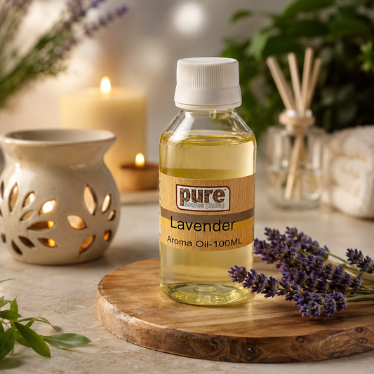 Pure Source India 100ml Lavender Aroma Oil | Pure & Undiluted Fragrance Oil | Ideal for Diffusers, Aroma Burners, Potpourri, DIY Candles, Soap Making & Home Fragrance