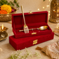 Pure Source India Brass Spoon & Fork Set, 2 Piece | 7 Inch Table Spoon & Fork | Traditional Brass Cutlery for Kitchen, Dining, Pooja, Diwali Gift & All Occasions