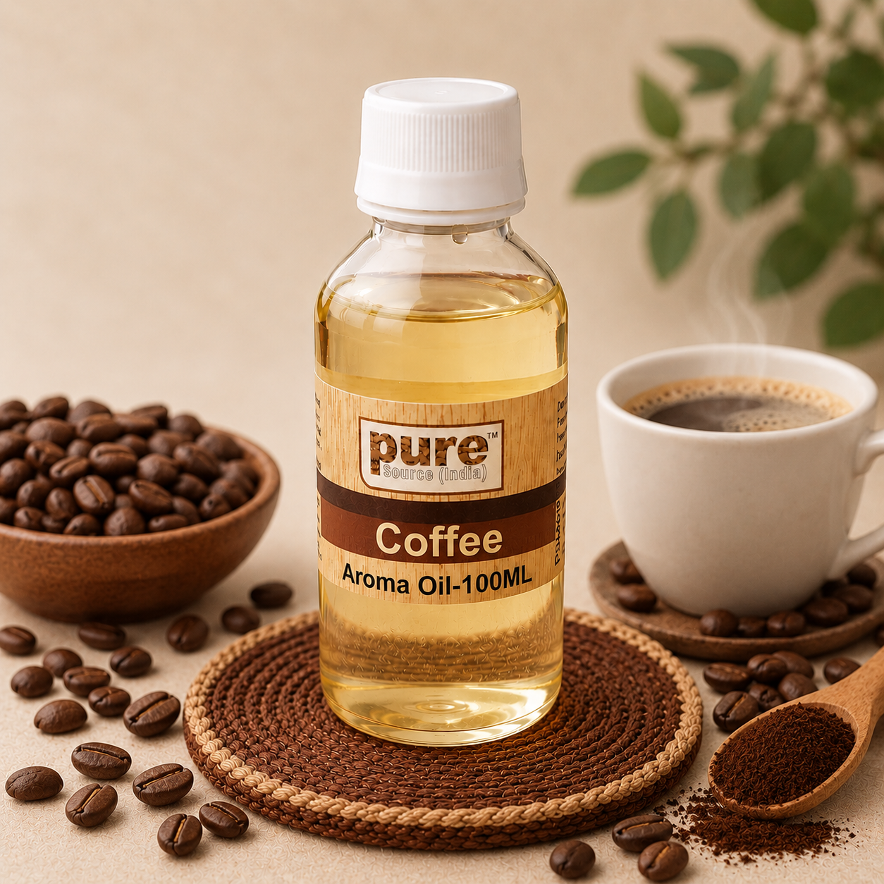 Pure Source India COFFEE Aroma Oil | Premium Fragrance Oil for Diffuser, Aromatherapy, Meditation, Candles, Soap Making, Humidifier & Home Air Freshener