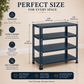 Pure Source India Iron Matte Finish (2 X 1 X 3 FT) (4 Shelf) Adjustable Display Rack for Home Office & Gym Use