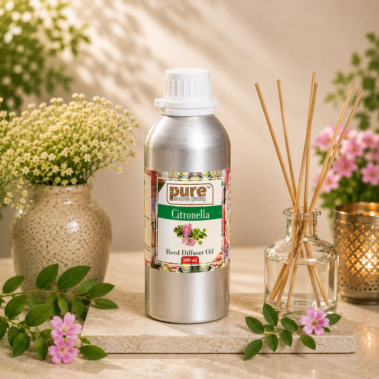 Pure Source (India) 500 ML Reed Diffuser Oil for Home, Bedroom, Living Room & Office, Liquid (Copy)
