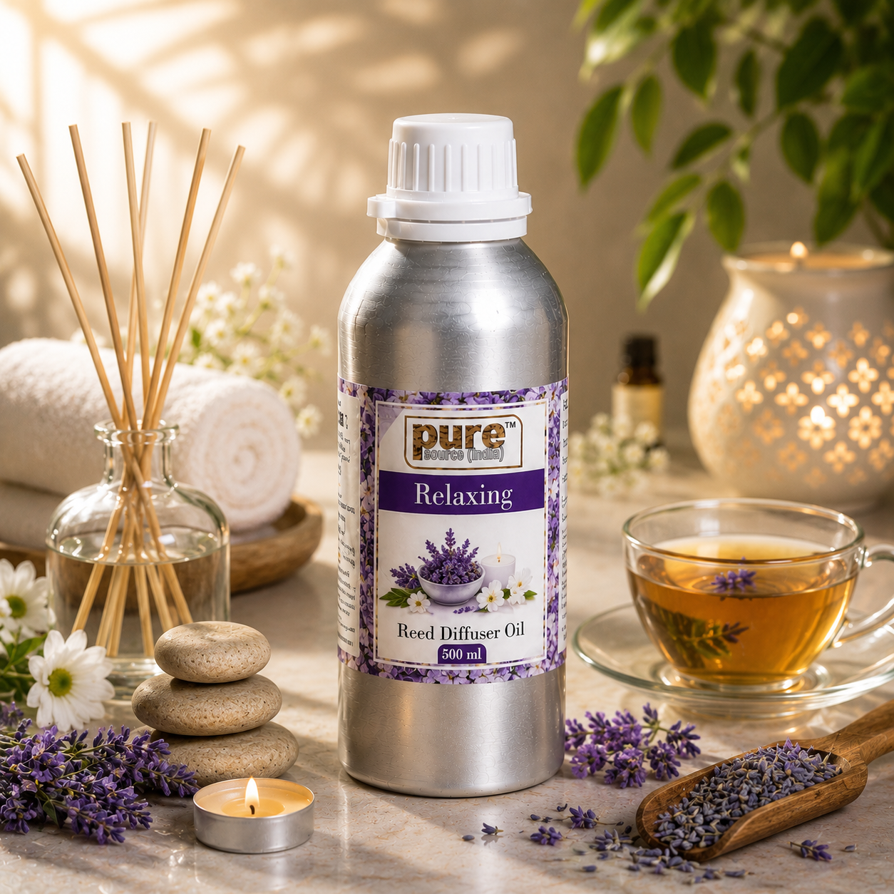 Pure Source (India) 500 ML Reed Diffuser Oil for Home, Bedroom, Living Room & Office, Liquid (Copy)