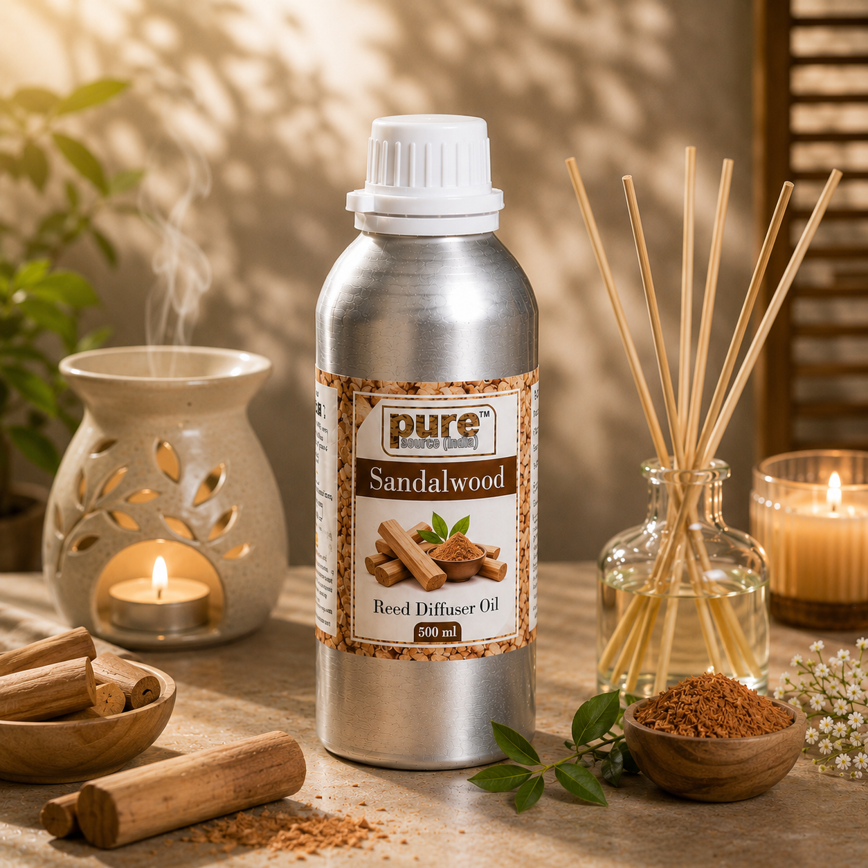 Pure Source (India) 500 ML Reed Diffuser Oil for Home, Bedroom, Living Room & Office, Liquid (Copy)