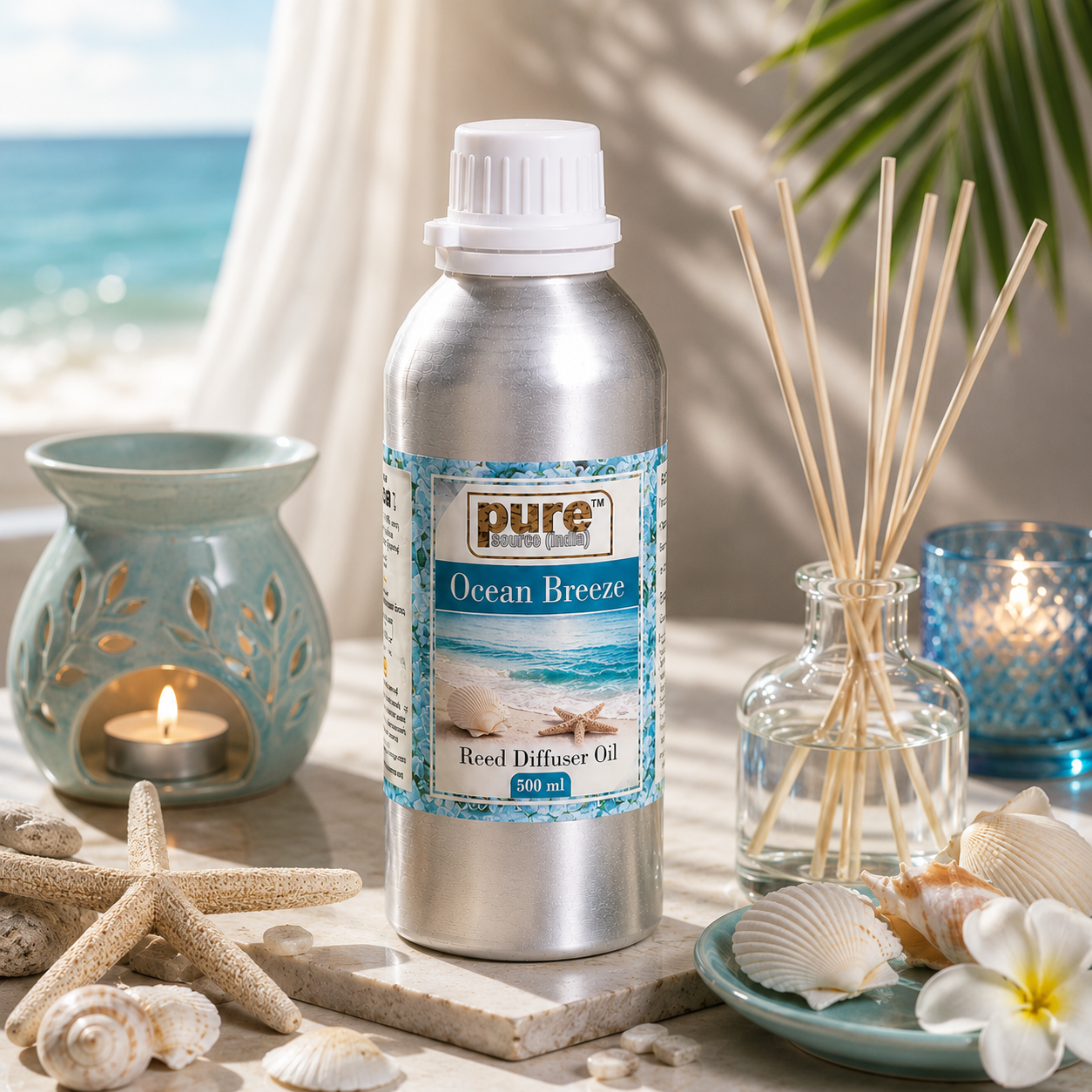 Pure Source (India) 500 ML Reed Diffuser Oil for Home, Bedroom, Living Room & Office, Liquid (Copy)